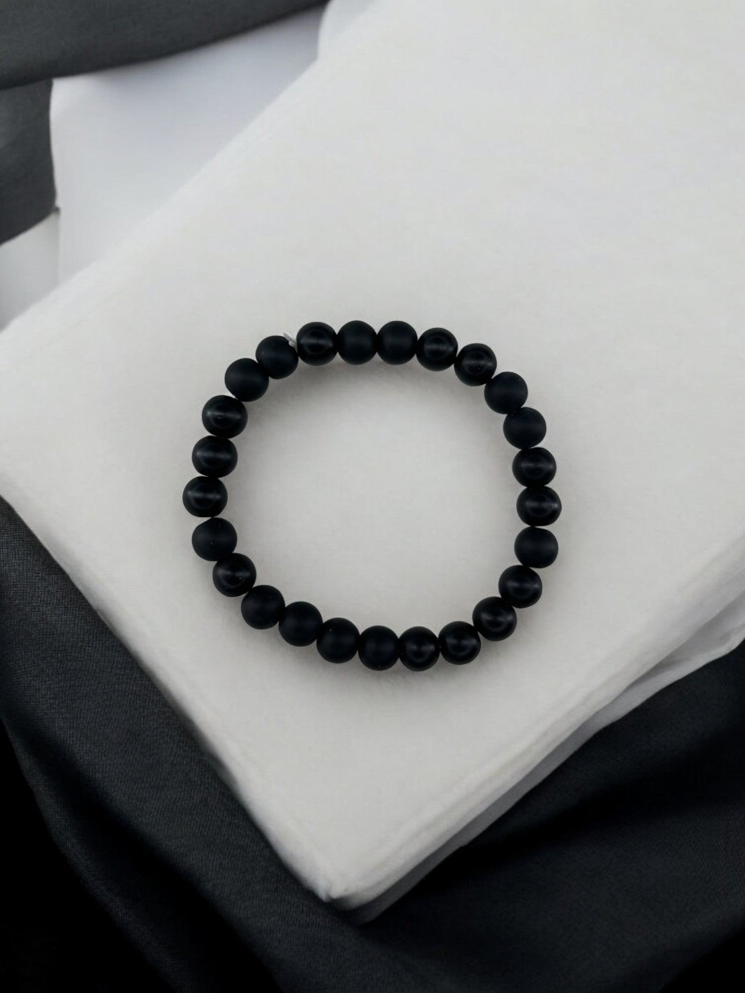 Bracelet homme simple unicolore noir