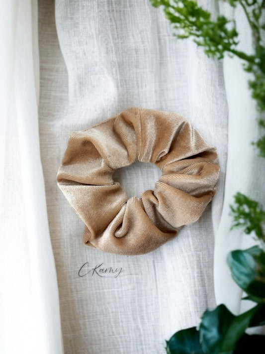 Chouchou velours beige