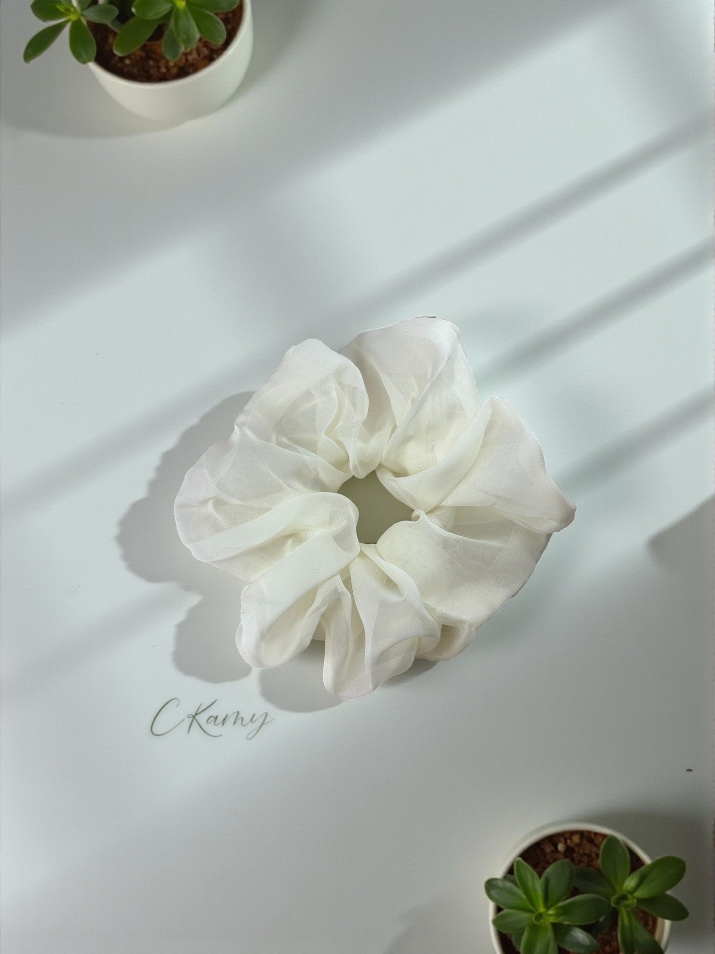 Chouchou voile blanc