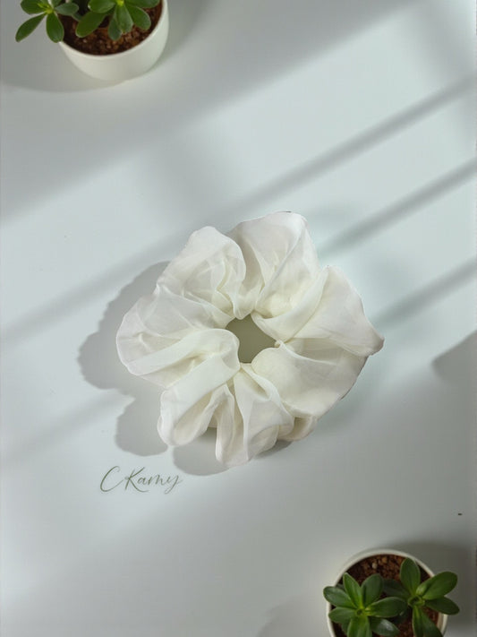 Chouchou voile blanc