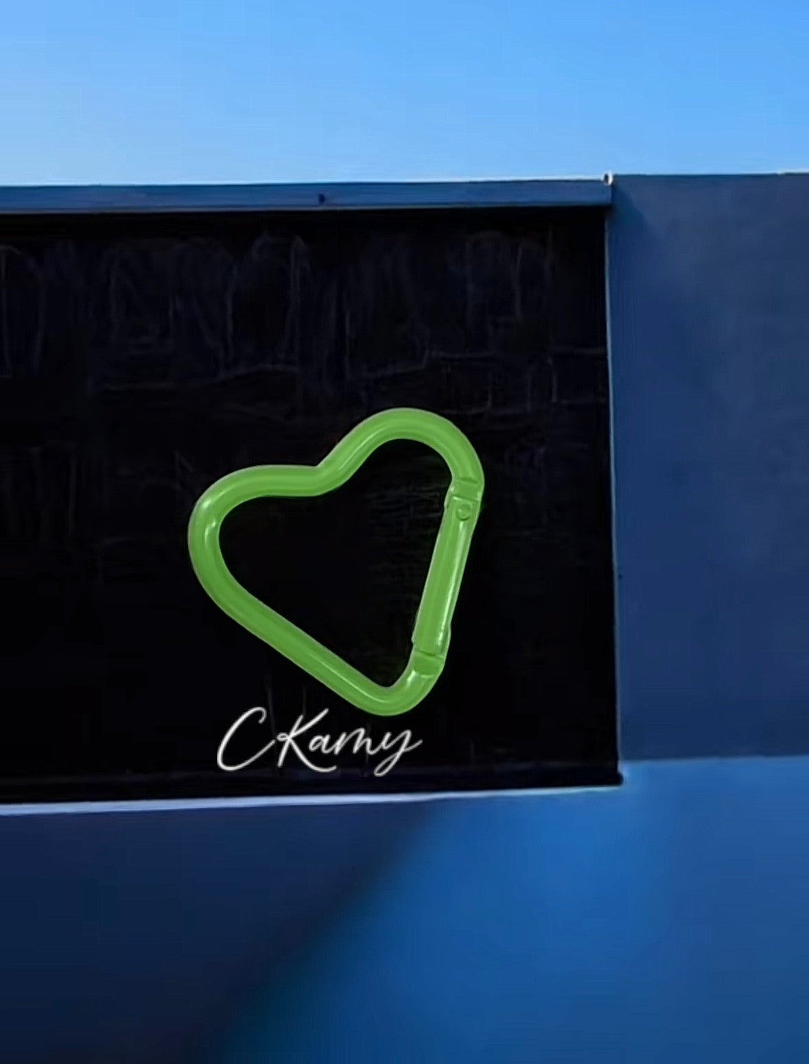 Mousqueton coeur vert clair