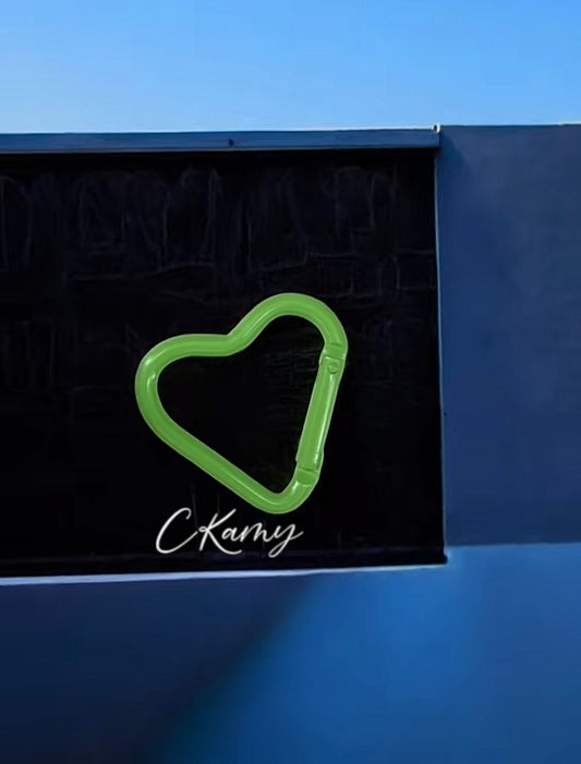 Mousqueton coeur vert clair