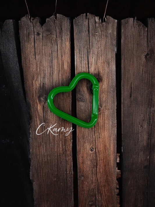 Mousqueton coeur vert foncé