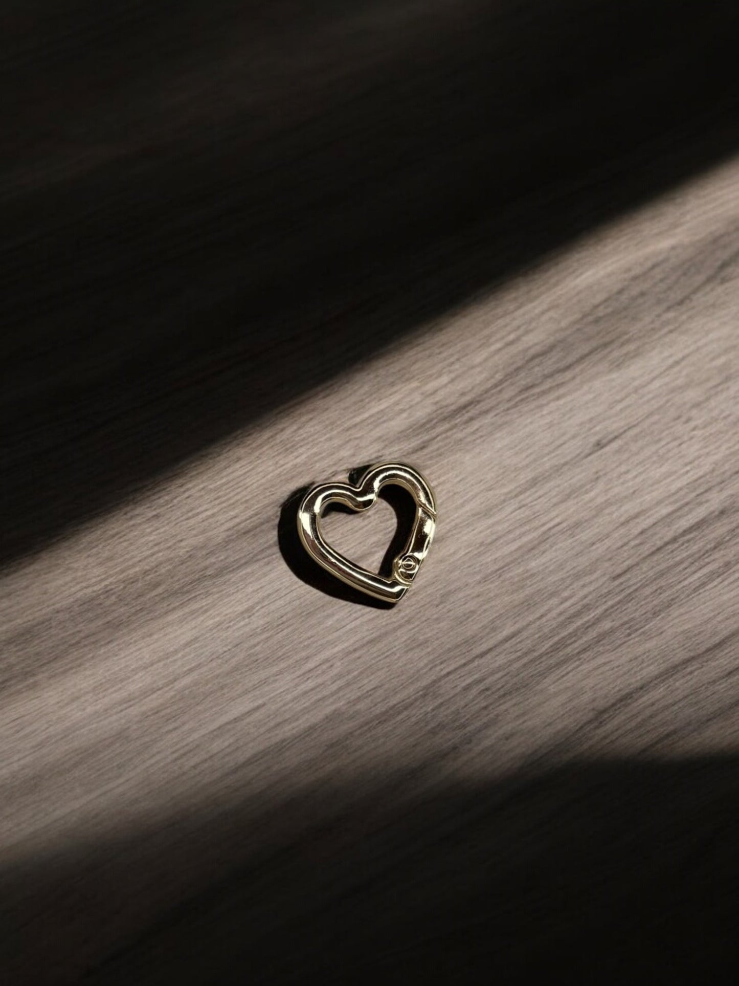 Mousqueton petit coeur doré