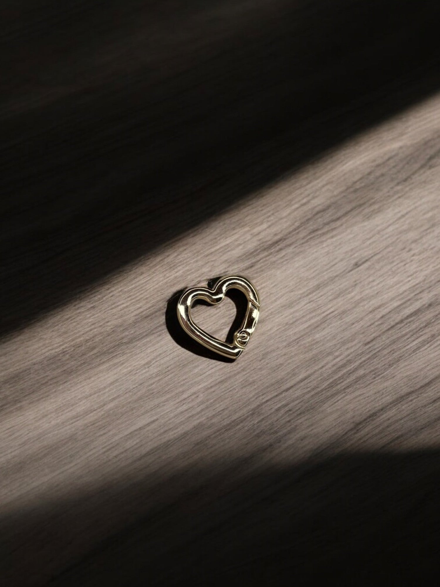 Mousqueton petit coeur doré