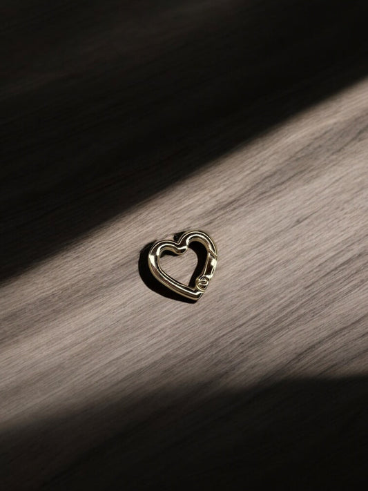 Mousqueton petit coeur doré