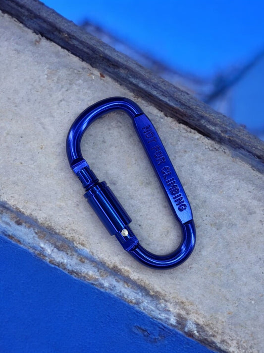 Mousqueton sécurité bleu foncé