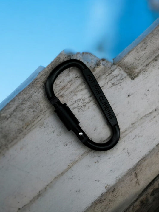 Mousqueton sécurité noir mat