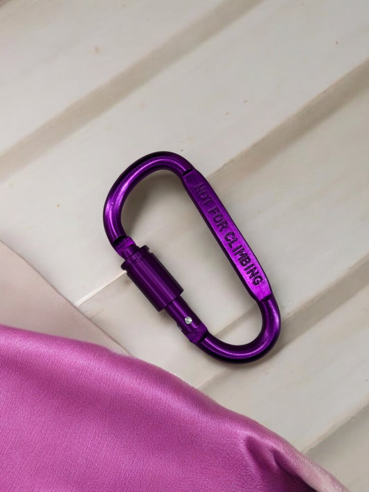 Mousqueton sécurité violet mat
