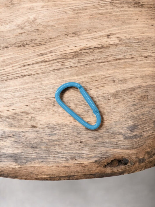 Mousqueton unicolore bleu