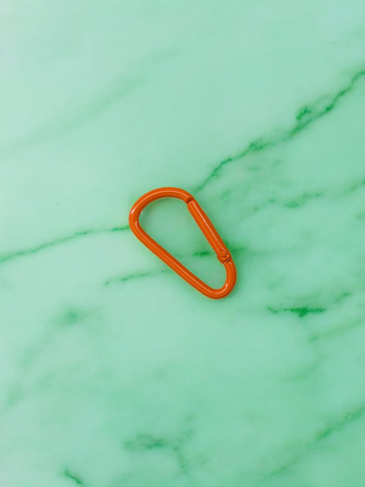 Mousqueton unicolore orange
