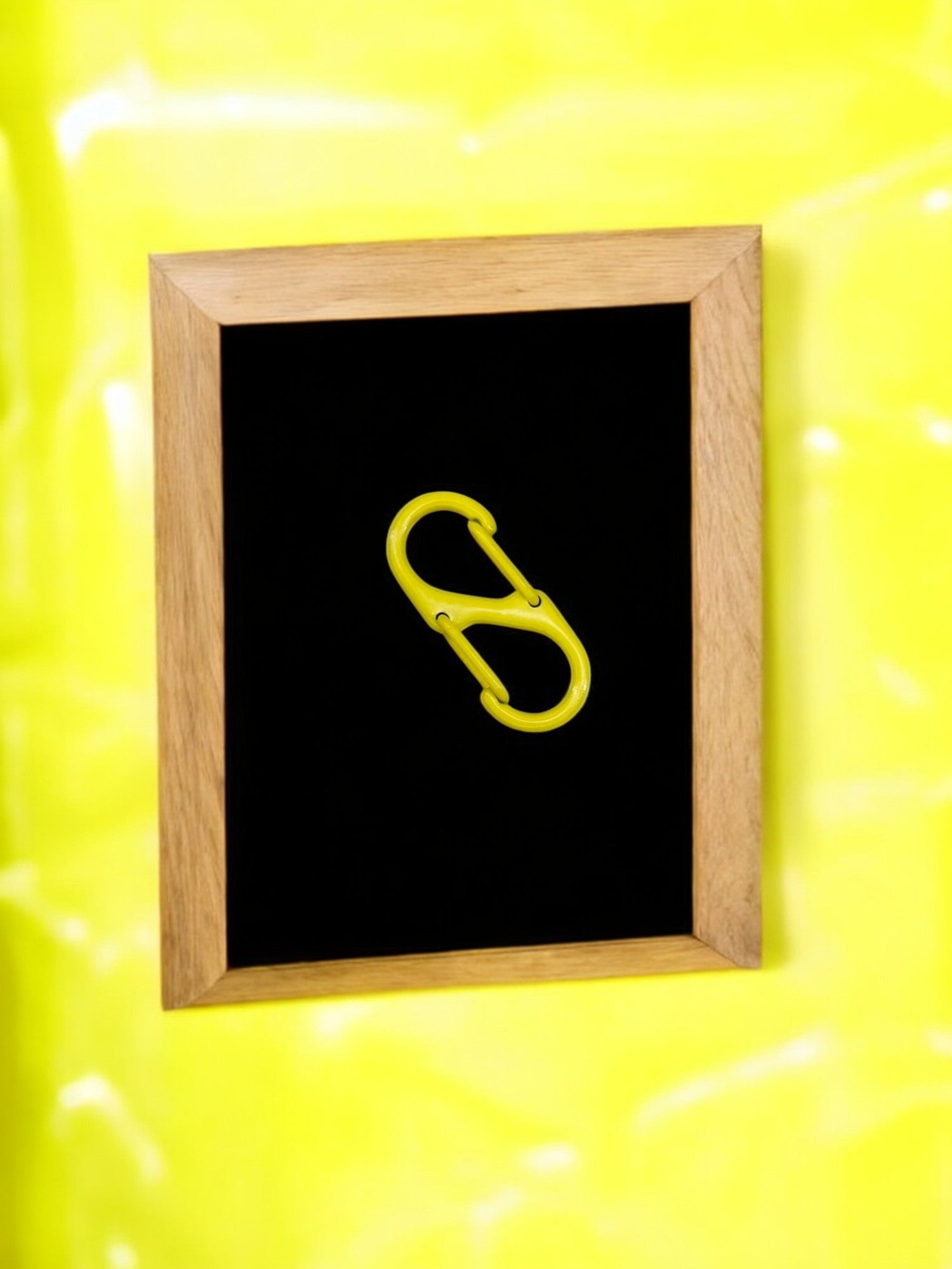 Petit mousqueton sécurité jaune