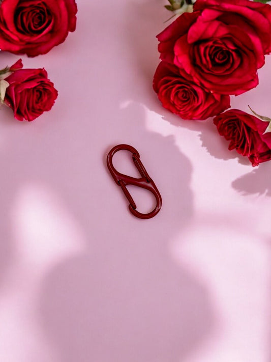 Petit mousqueton sécurité rouge