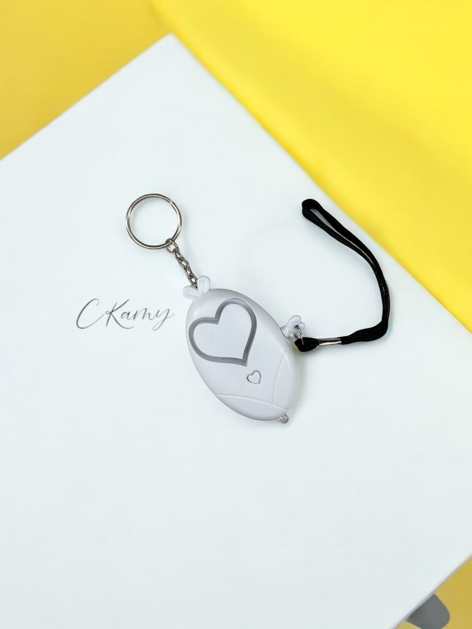 Porte clé alarme blanc