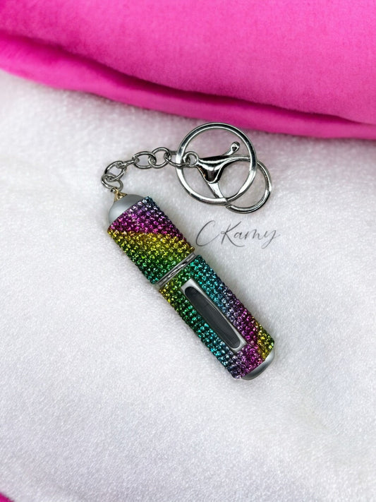 Porte clé contenant pour parfum multicolore