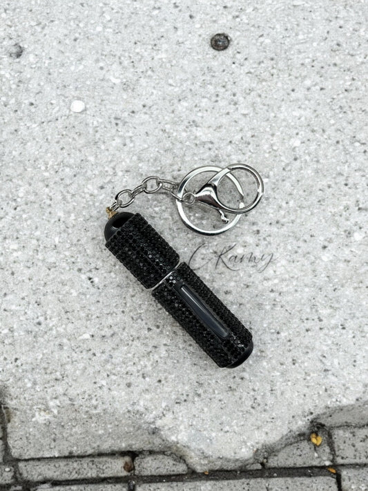 Porte clé contenant pour parfum noir