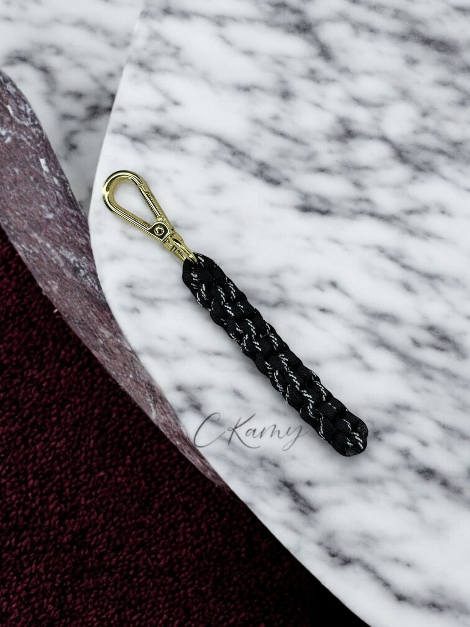 Porte clé corde noir