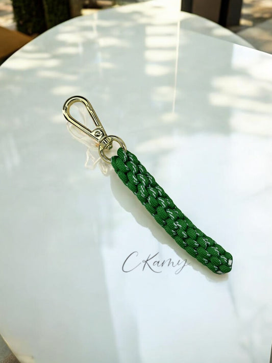 Porte clé corde vert