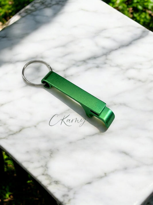Porte clé décapsuleur vert