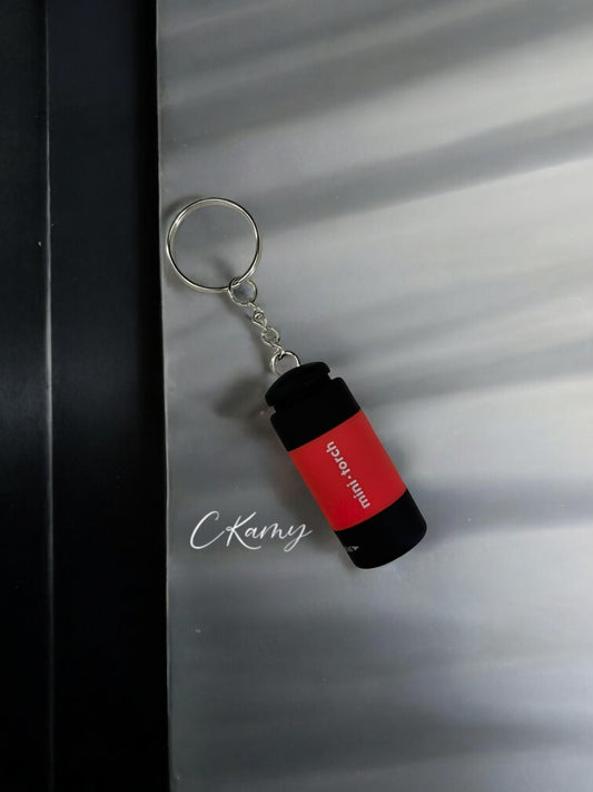 Porte clé lampe de poche rouge