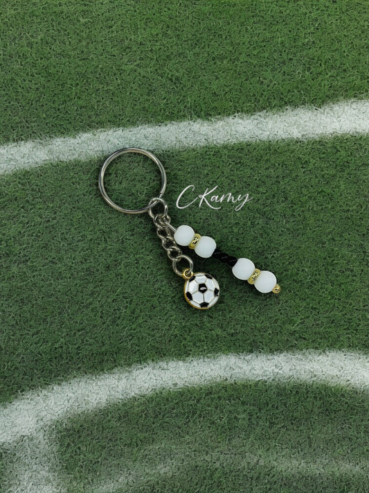 Porte clé personnalisé ballon football noir