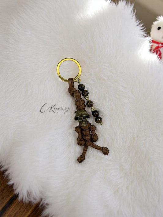 Porte clé personnalisé bonhomme marron