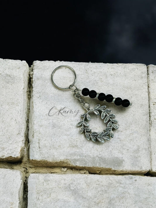 Porte clé personnalisé couronne noir