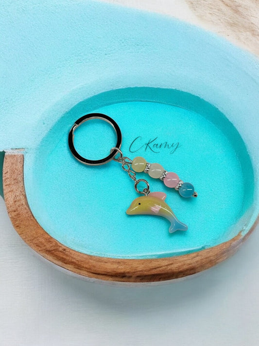 Porte clé personnalisé dauphins