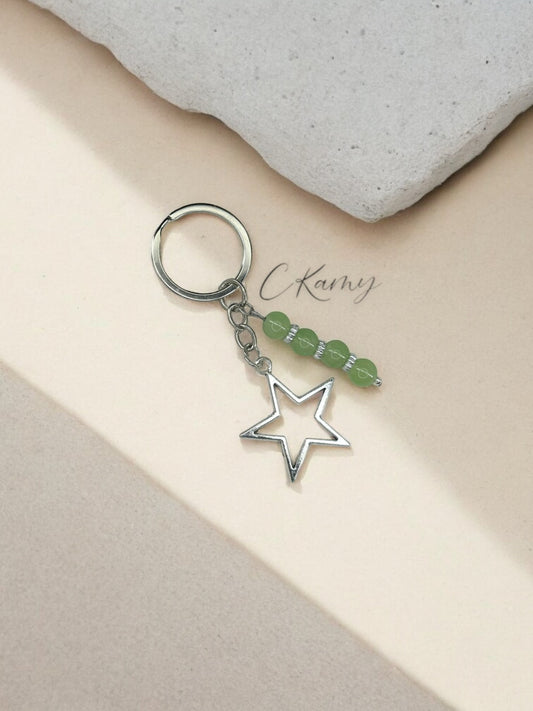 Porte clé personnalisé étoile vert