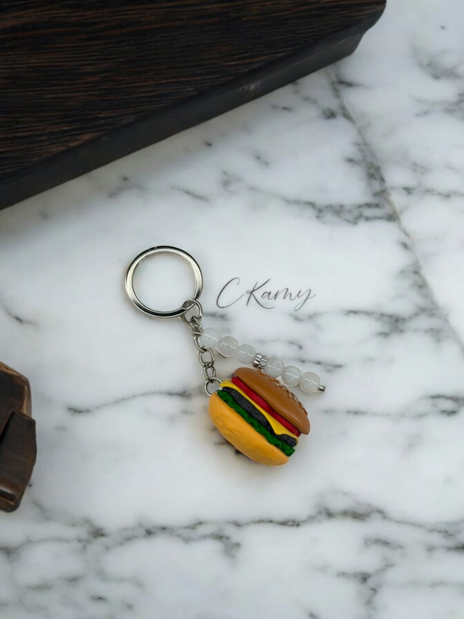 Porte clé personnalisé hamburger