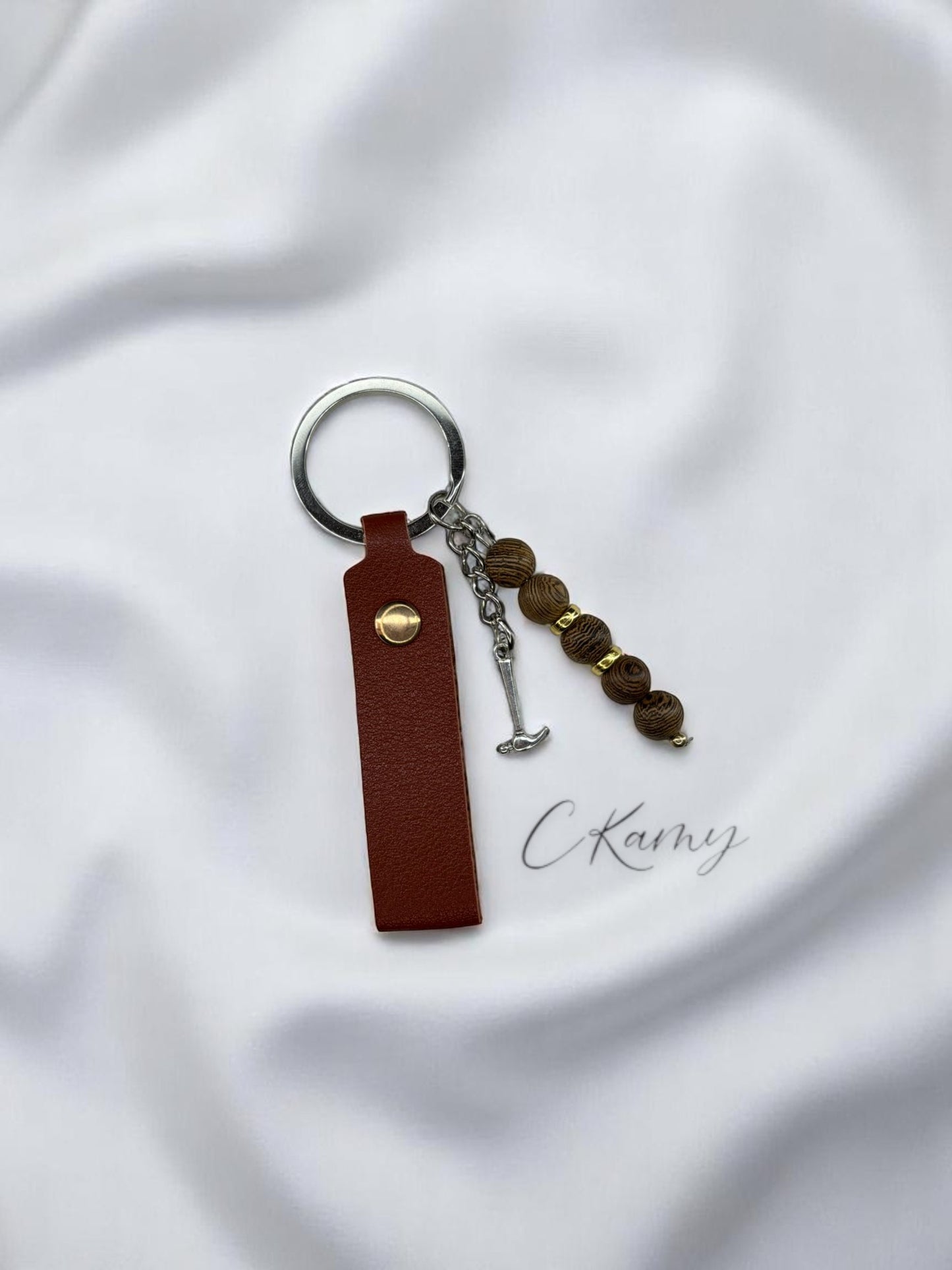 Porte clé personnalisé marteau bois