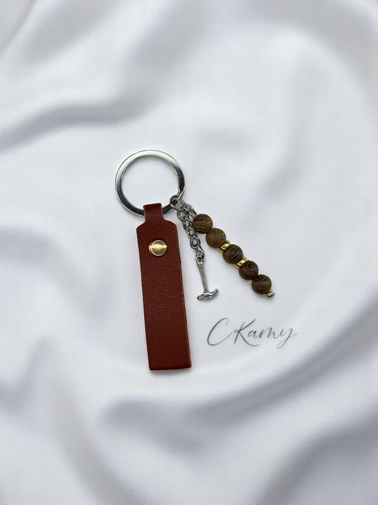 Porte clé personnalisé marteau bois