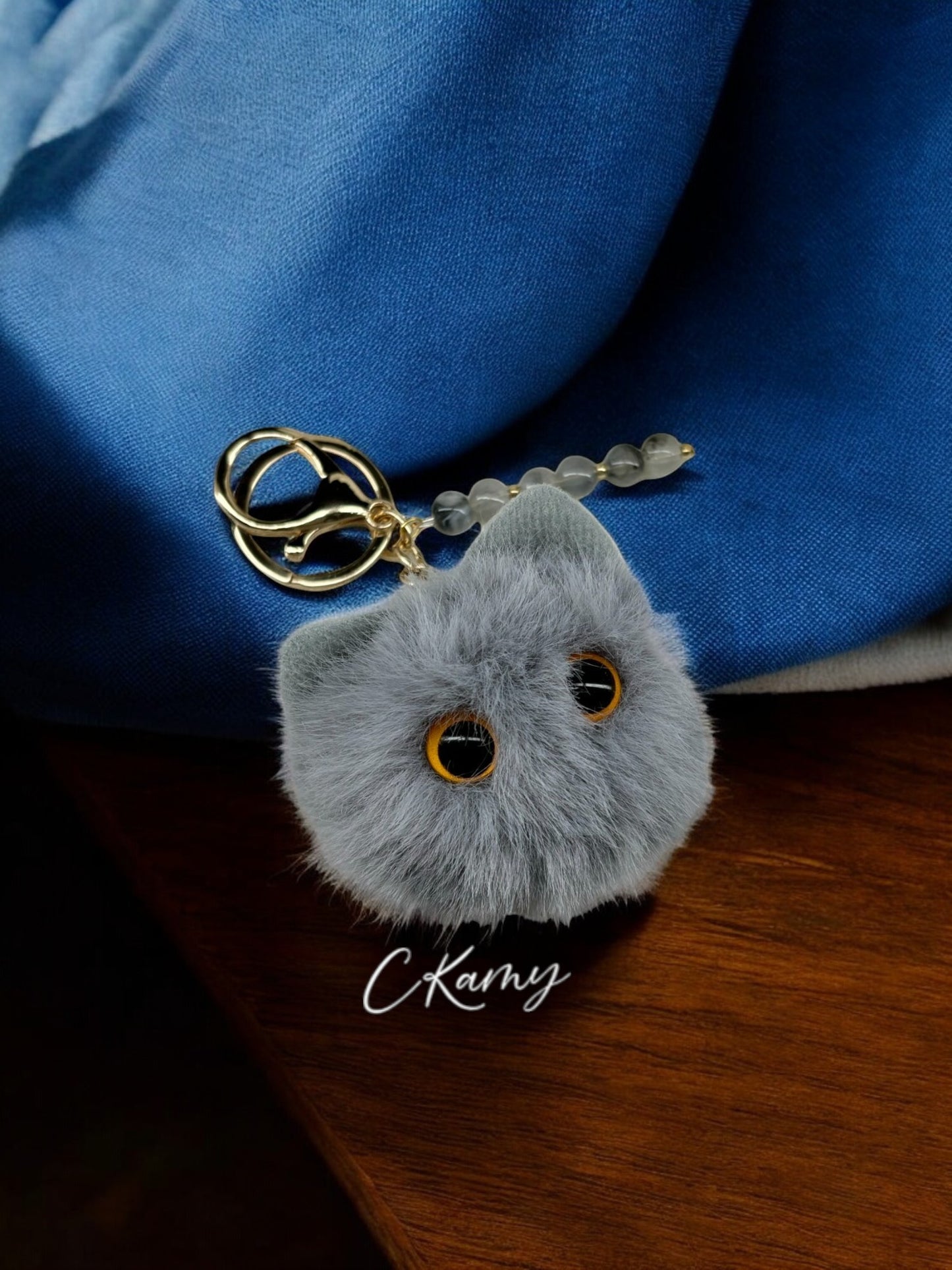 Porte clé personnalisé peluche gris