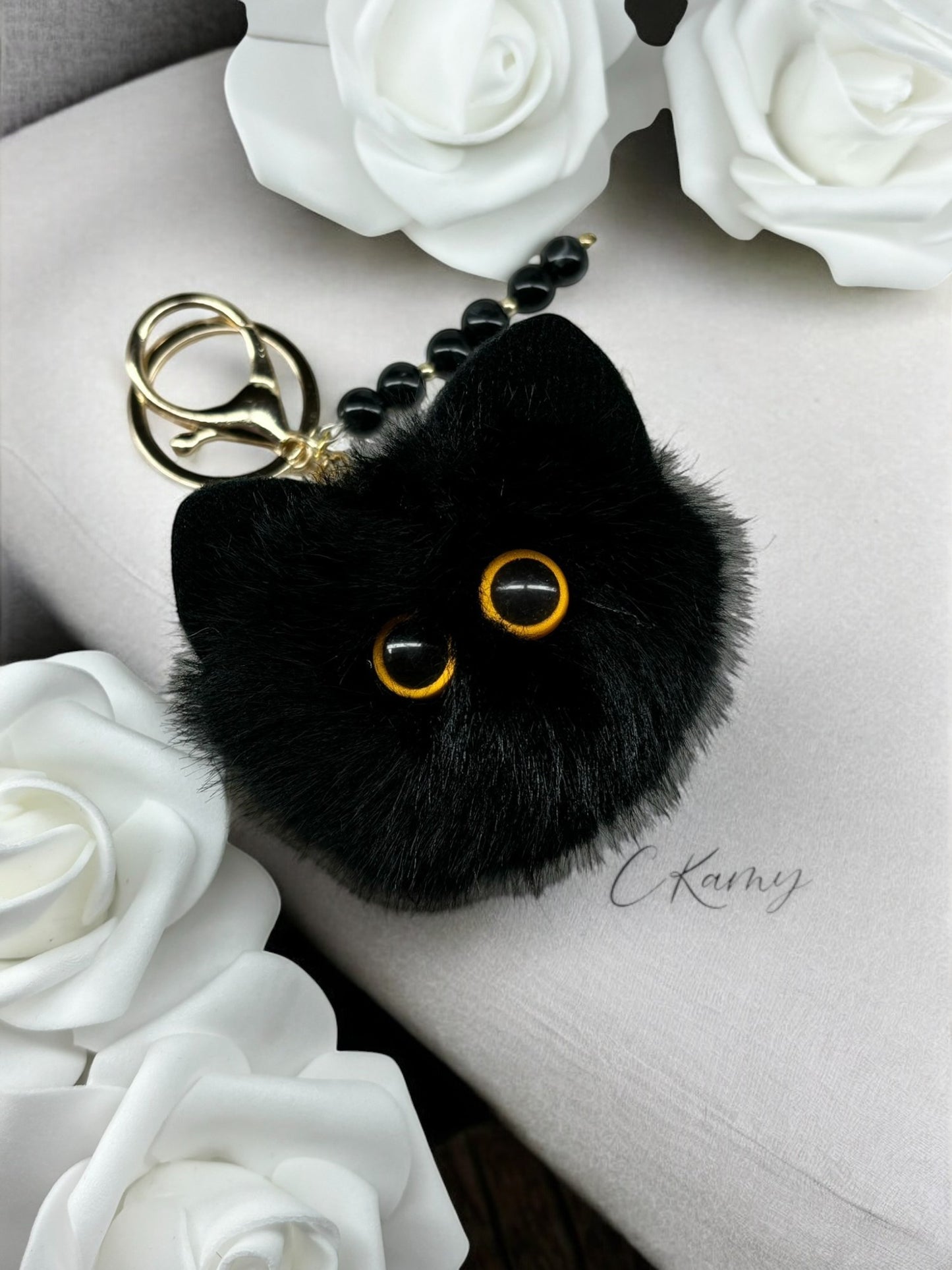 Porte clé personnalisé peluche noir