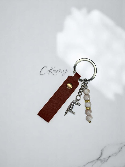 Porte clé personnalisé perceuse crème