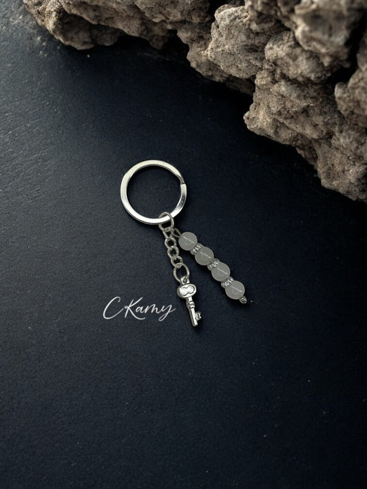 Porte clé personnalisé petite clé blanc