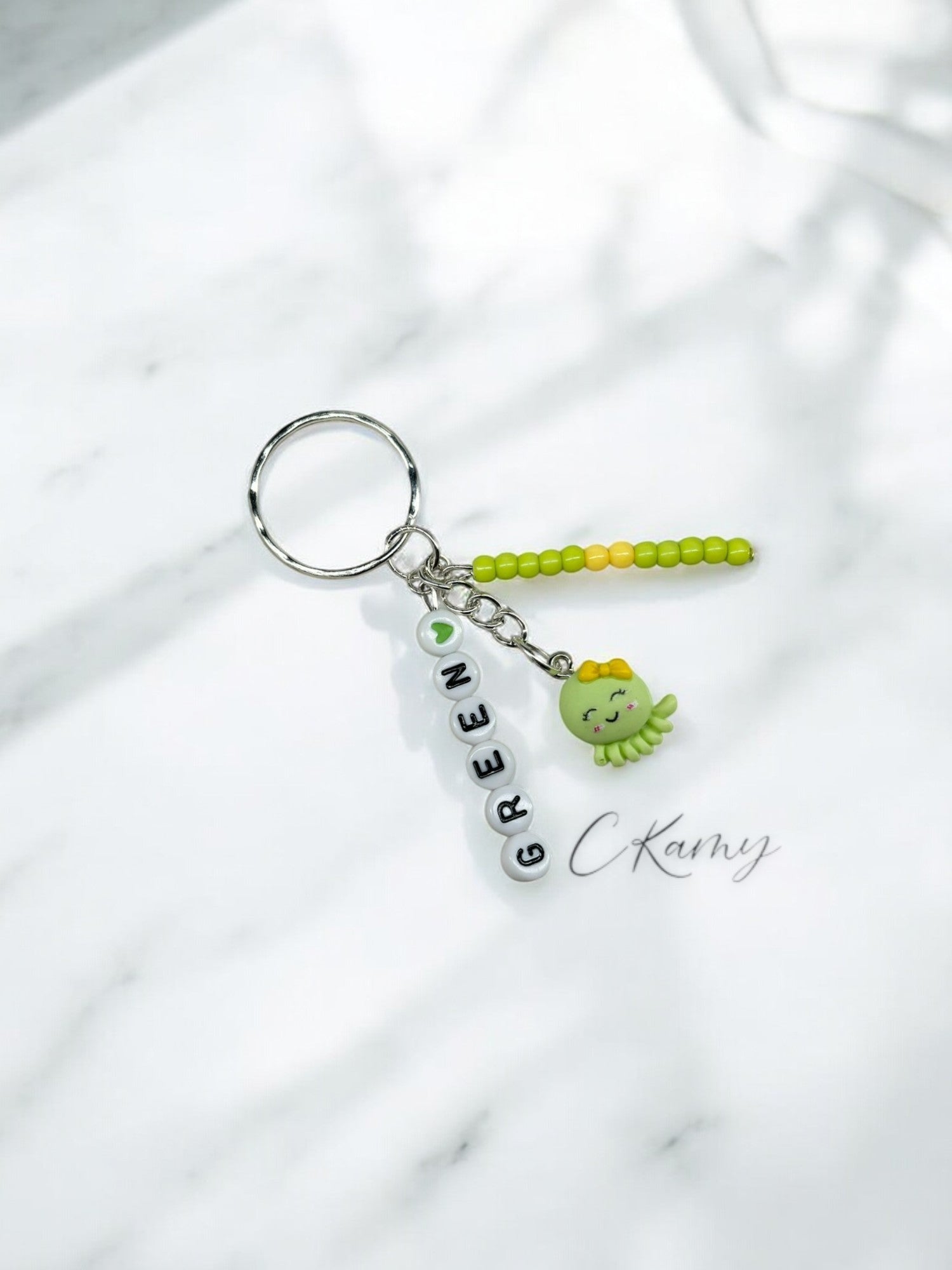 Porte clé personnalisé pieuvre vert