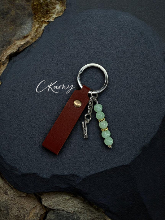 Porte clé personnalisé pince vert