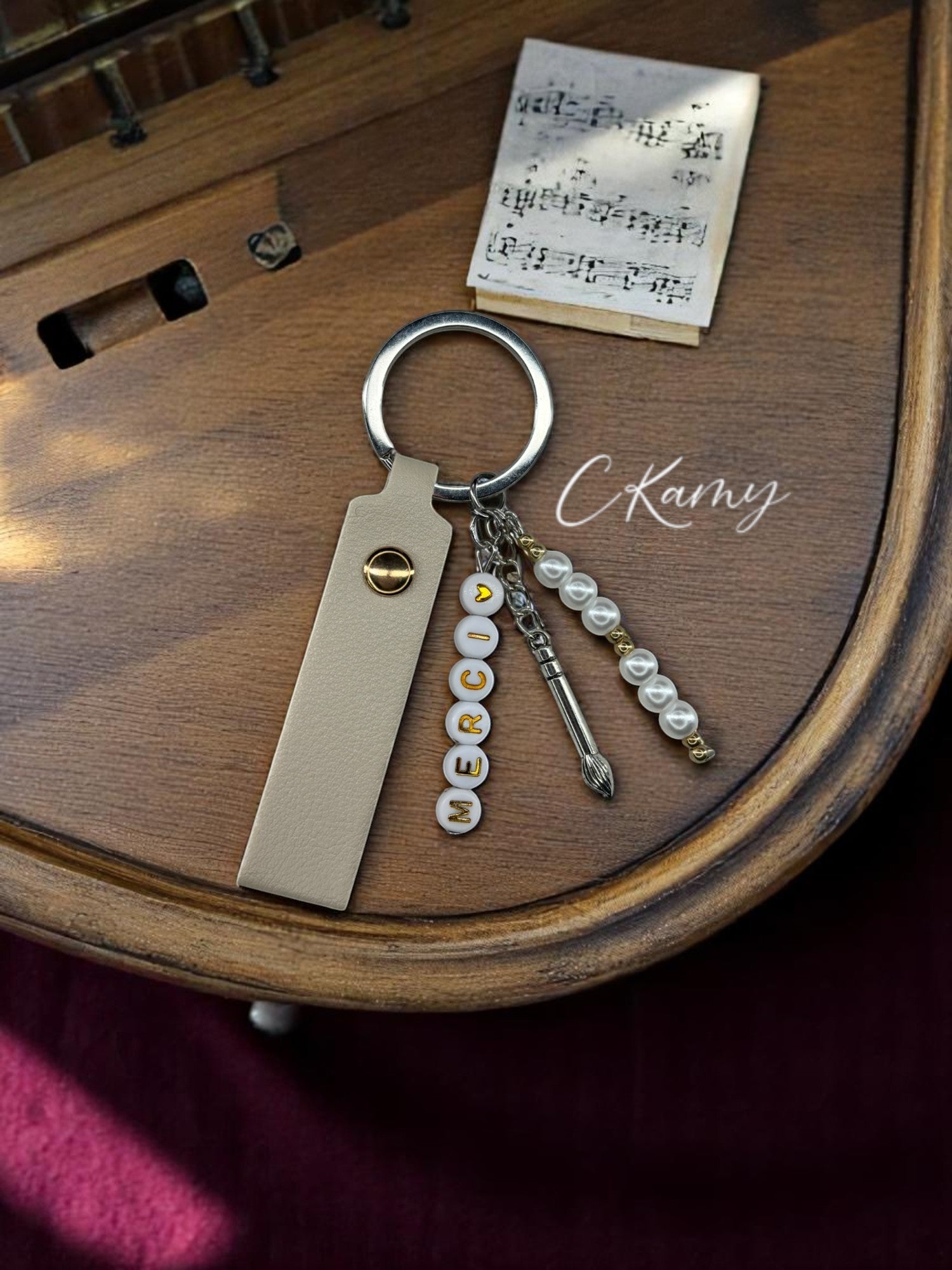 Porte clé personnalisé pinceau peinture