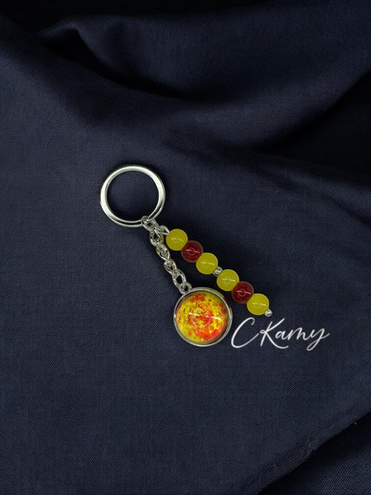 Porte clé personnalisé planète Soleil