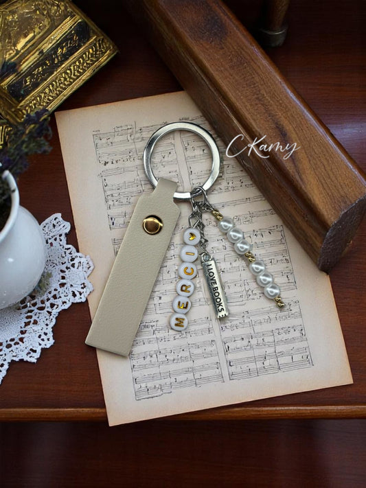 Porte clé personnalisé plaque I LOVE BOOKS