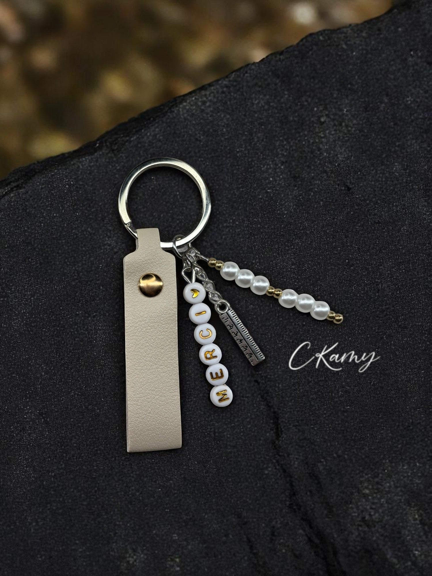 Porte clé personnalisé règle fine