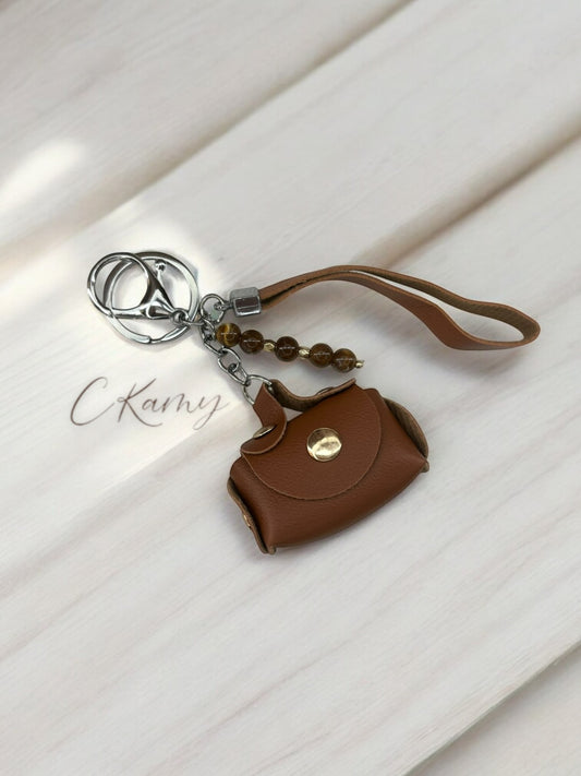 Porte clé personnalisé sac marron