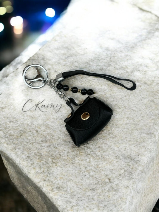 Porte clé personnalisé sac noir