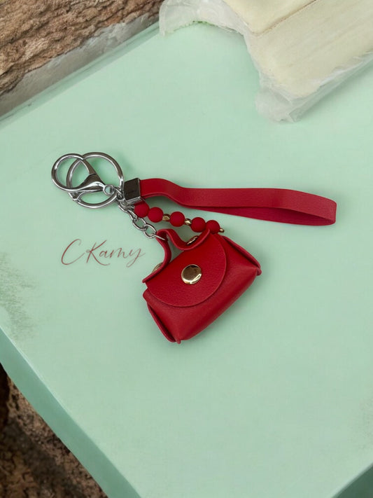 Porte clé personnalisé sac rouge