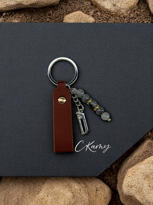 Porte clé personnalisé scie gris