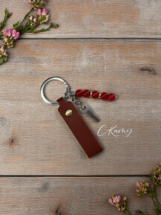 Porte clé personnalisé scie rouge