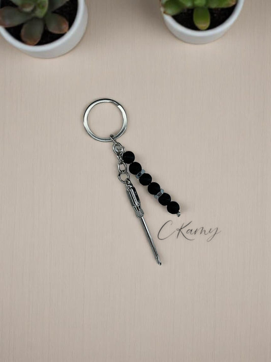 Porte clé personnalisé tournevis noir