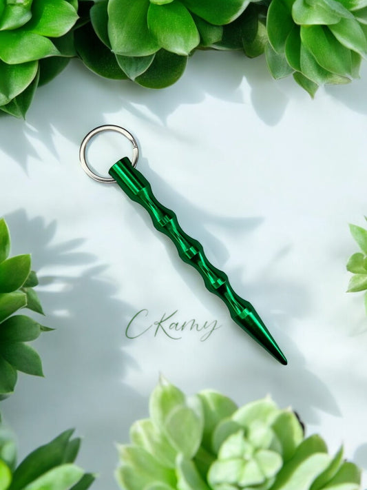 Porte clé pic de défense vert